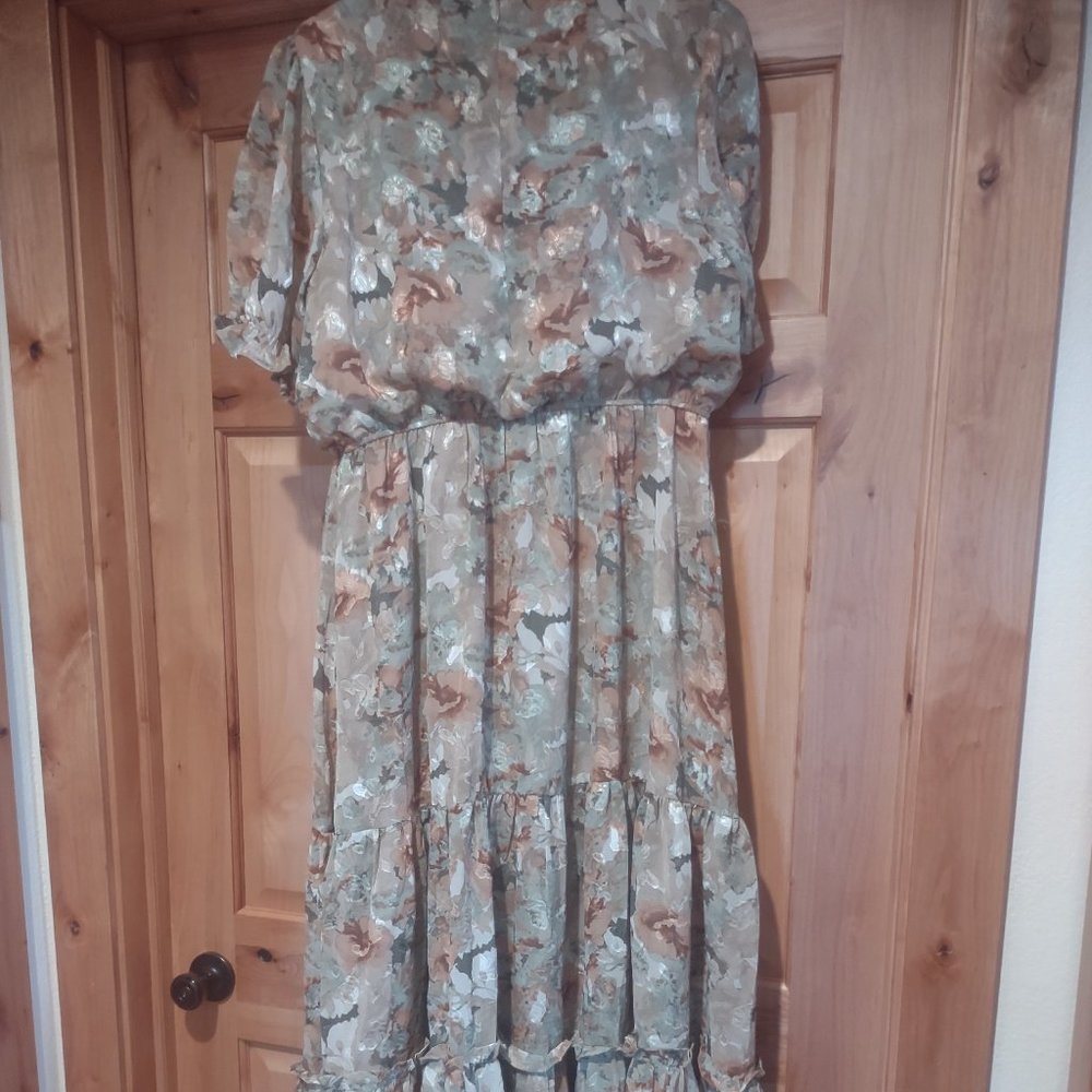 NWT Jessa Kae Floral Midi Dress XL